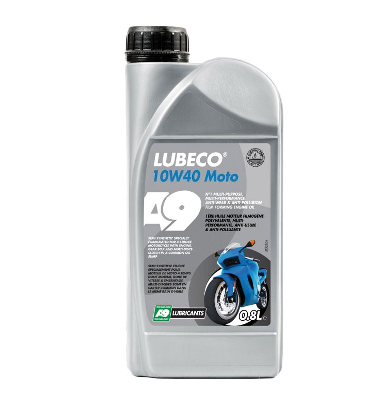 LUBECO 10W40 Moto 4T Multigrade - Technologie A9